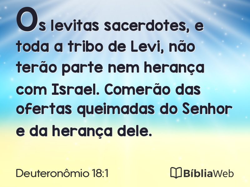 Deuteronômio 18:1 em imagem para compartilhar
