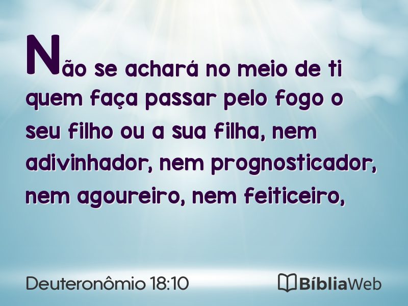Deuteronômio 18:10 em imagem para compartilhar