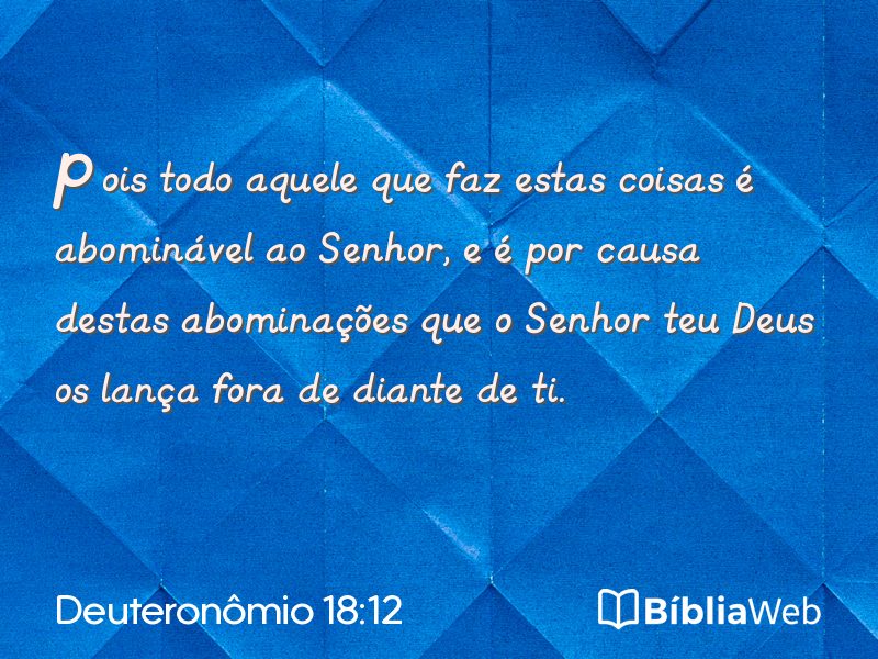 Deuteronômio 18:12 em imagem para compartilhar