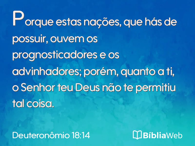 Deuteronômio 18:14 em imagem para compartilhar