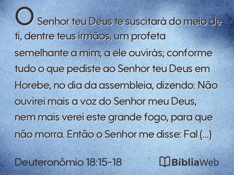Deuteronômio 18:15-18 em imagem para compartilhar