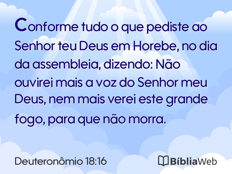 Deuteronômio 18:16 em imagem para compartilhar