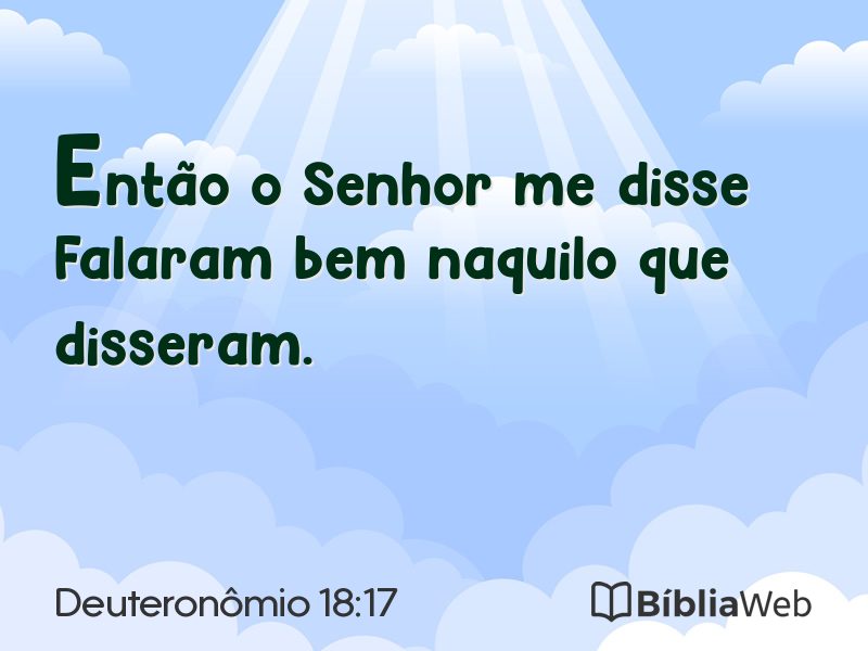 Deuteronômio 18:17 em imagem para compartilhar