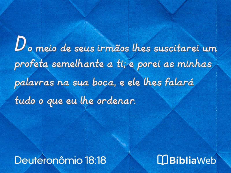 Deuteronômio 18:18 em imagem para compartilhar