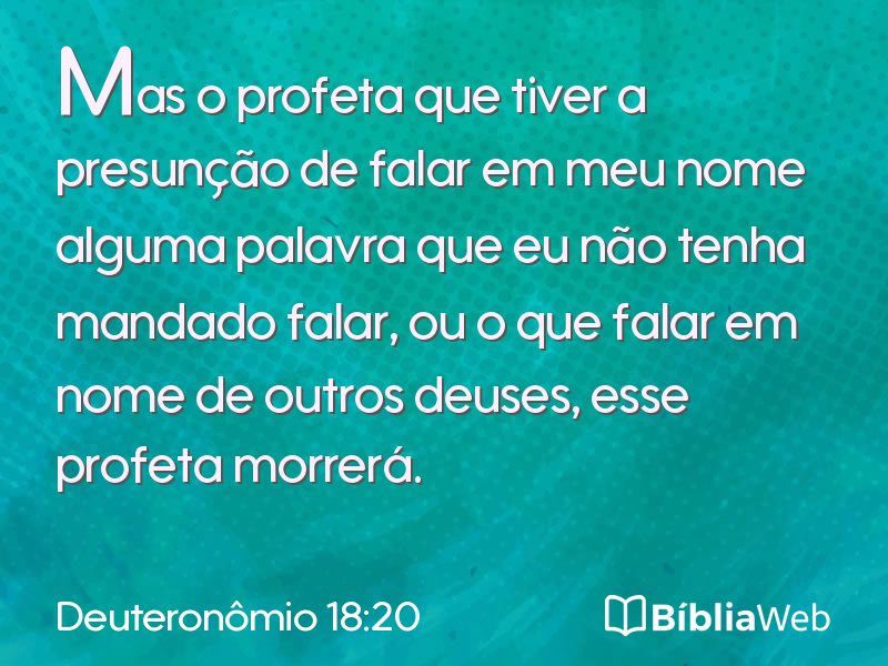 Deuteronômio 18:20 em imagem para compartilhar