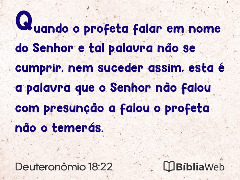 Deuteronômio 18:22 em imagem para compartilhar