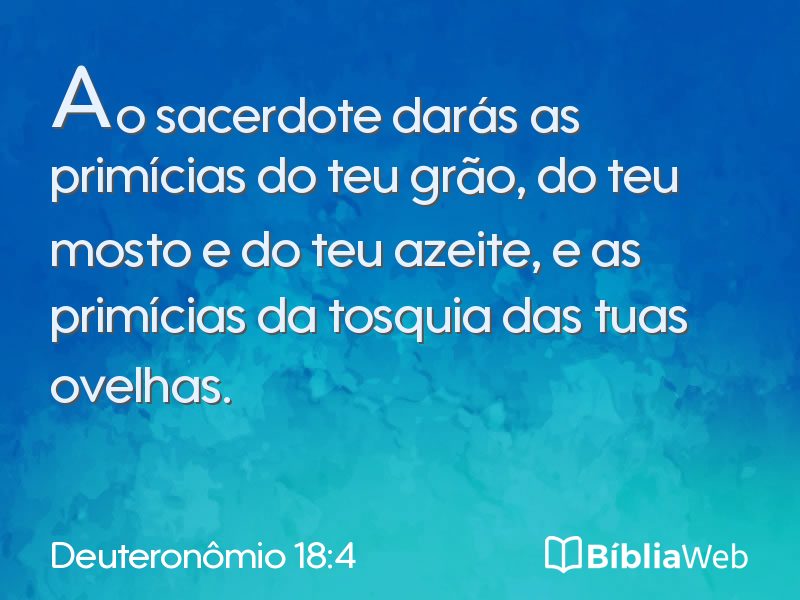Deuteronômio 18:4 em imagem para compartilhar