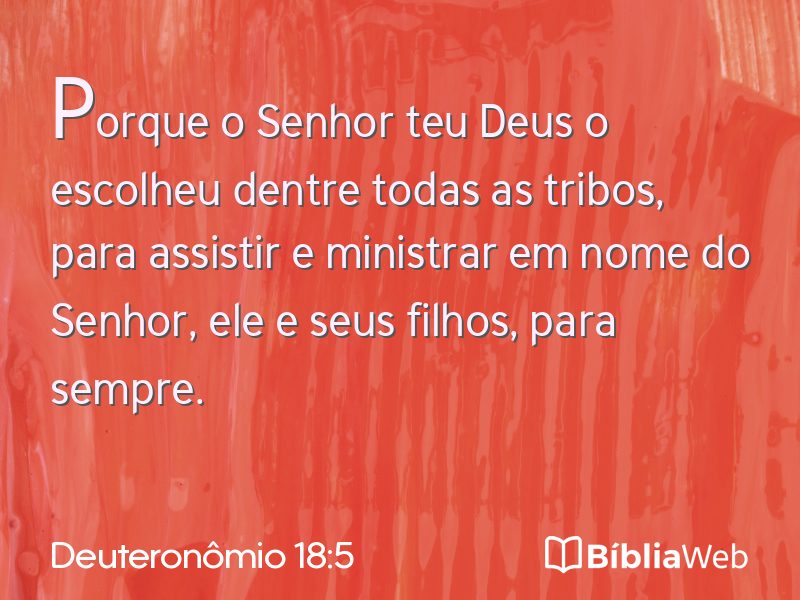 Deuteronômio 18:5 em imagem para compartilhar