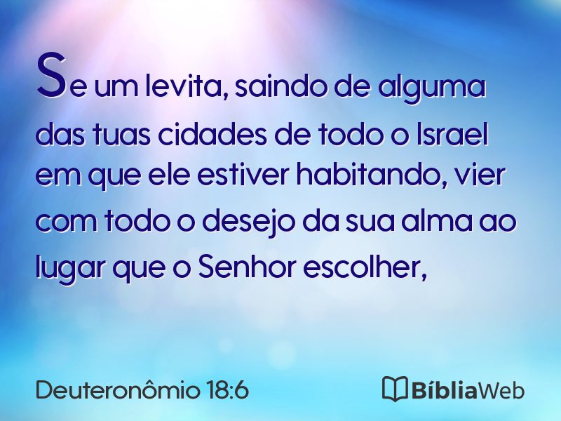 Deuteronômio 18:6 em imagem para compartilhar