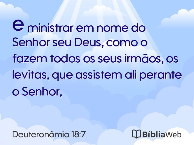 Deuteronômio 18:7 em imagem para compartilhar