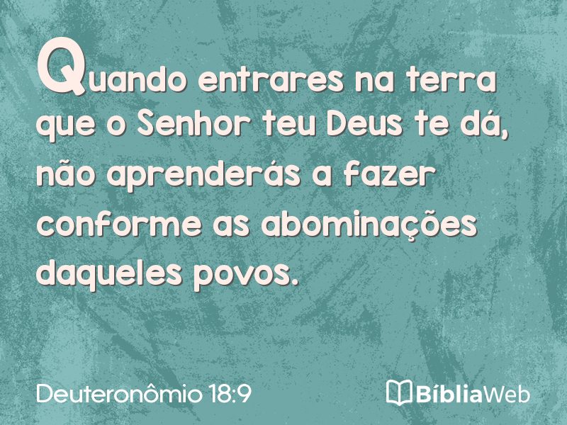 Deuteronômio 18:9 em imagem para compartilhar