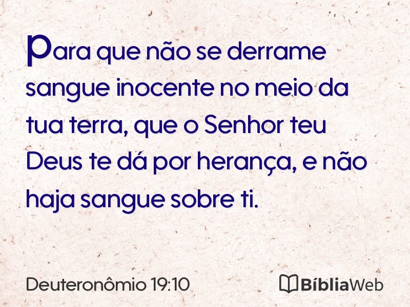 Deuteronômio 19:10 em imagem para compartilhar