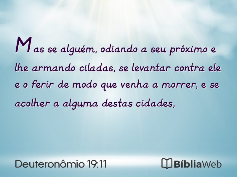 Deuteronômio 19:11 em imagem para compartilhar