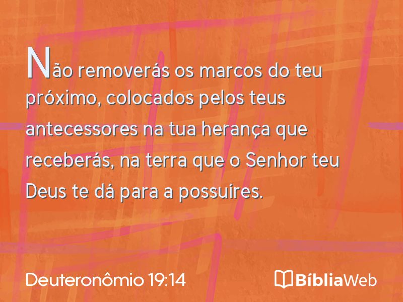 Deuteronômio 19:14 em imagem para compartilhar