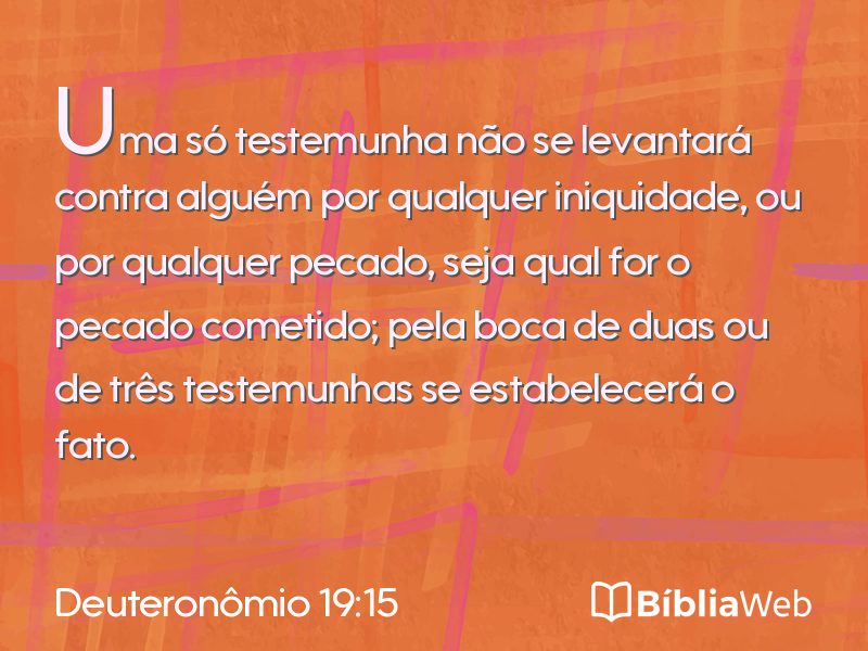 Deuteronômio 19:15 em imagem para compartilhar