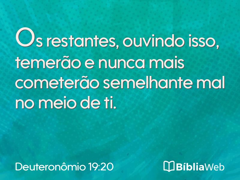 Deuteronômio 19:20 em imagem para compartilhar