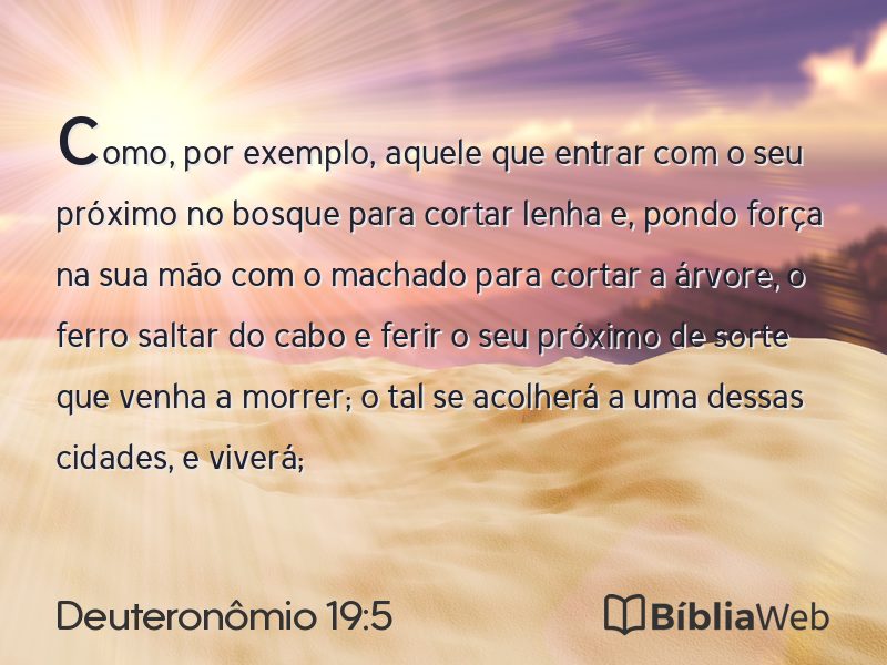 Deuteronômio 19:5 em imagem para compartilhar