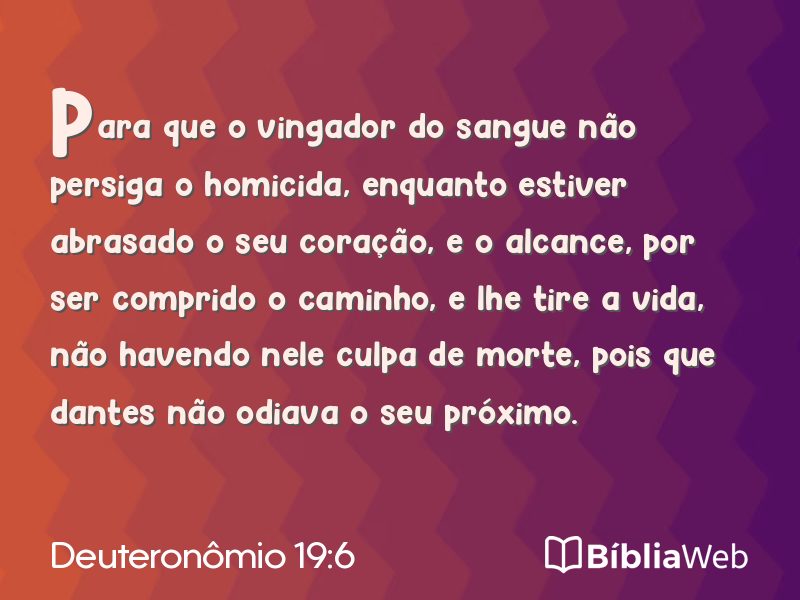 Deuteronômio 19:6 em imagem para compartilhar