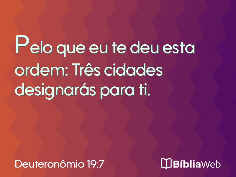Deuteronômio 19:7 em imagem para compartilhar
