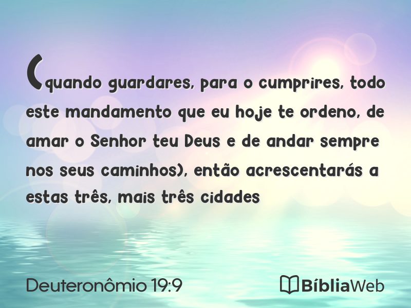 Deuteronômio 19:9 em imagem para compartilhar