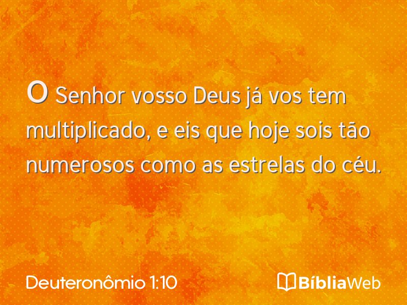 Deuteronômio 1:10 em imagem para compartilhar