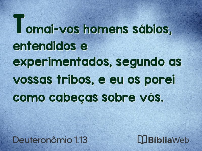 Deuteronômio 1:13 em imagem para compartilhar