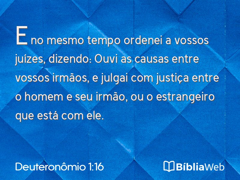 Deuteronômio 1:16 em imagem para compartilhar