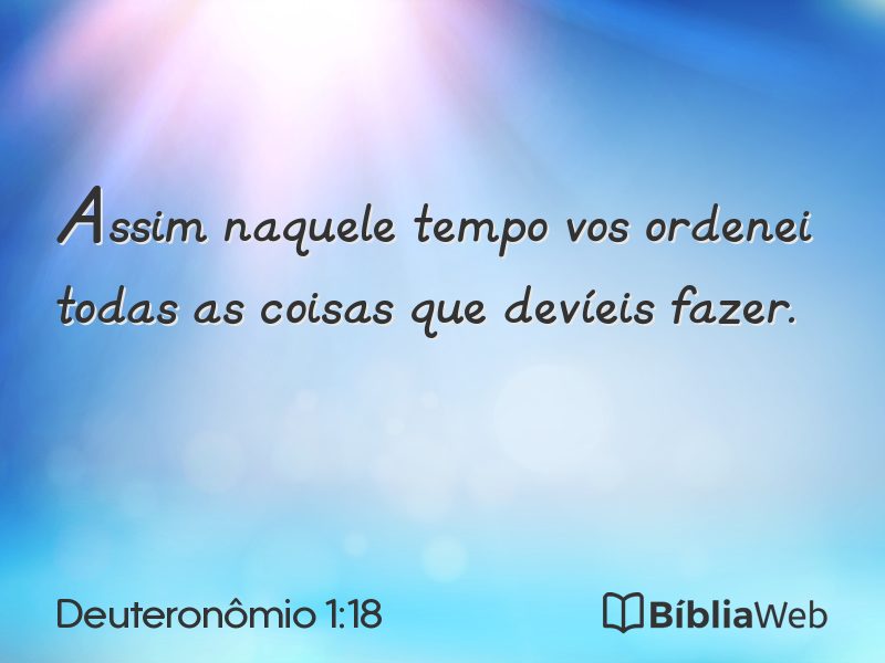 Deuteronômio 1:18 em imagem para compartilhar