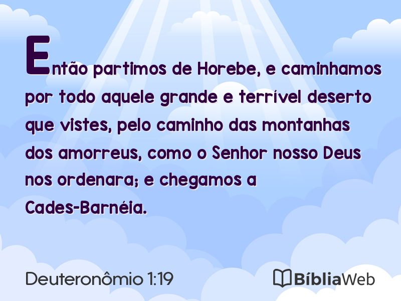 Deuteronômio 1:19 em imagem para compartilhar