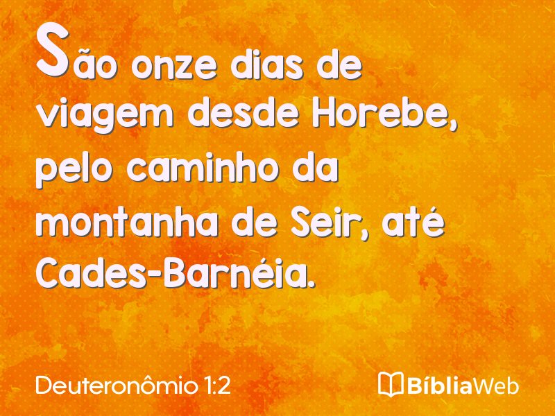 Deuteronômio 1:2 em imagem para compartilhar
