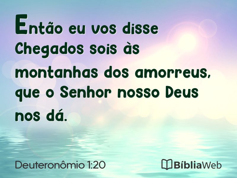 Deuteronômio 1:20 em imagem para compartilhar