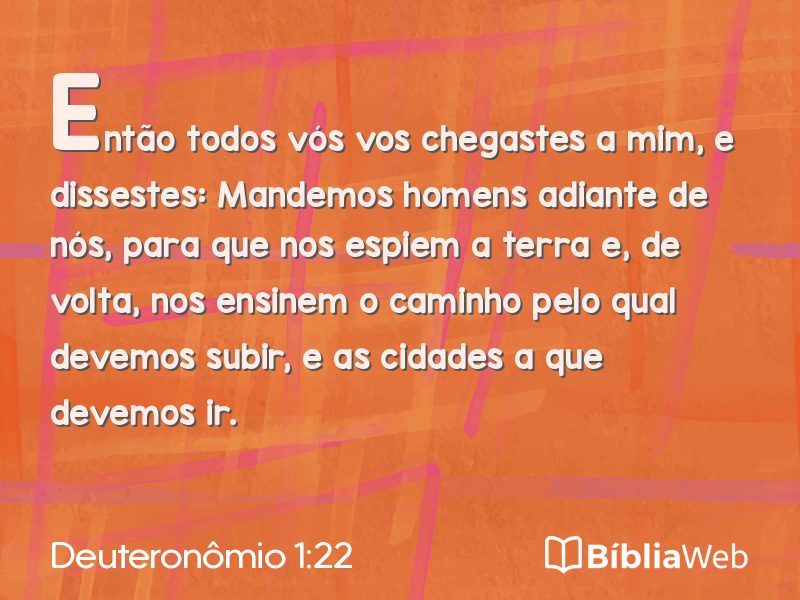 Deuteronômio 1:22 em imagem para compartilhar