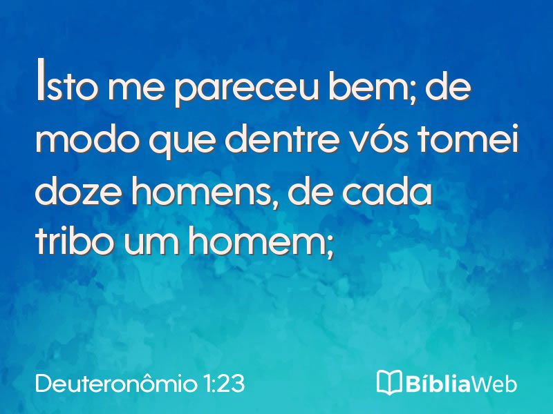Deuteronômio 1:23 em imagem para compartilhar