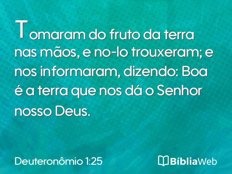 Deuteronômio 1:25 em imagem para compartilhar
