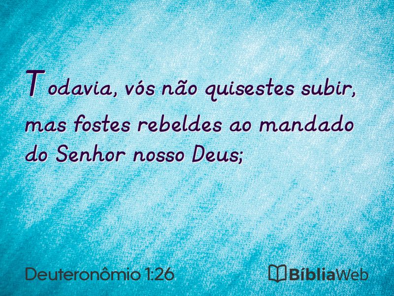 Deuteronômio 1:26 em imagem para compartilhar