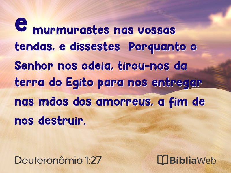 Deuteronômio 1:27 em imagem para compartilhar