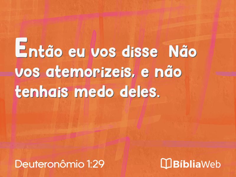 Deuteronômio 1:29 em imagem para compartilhar