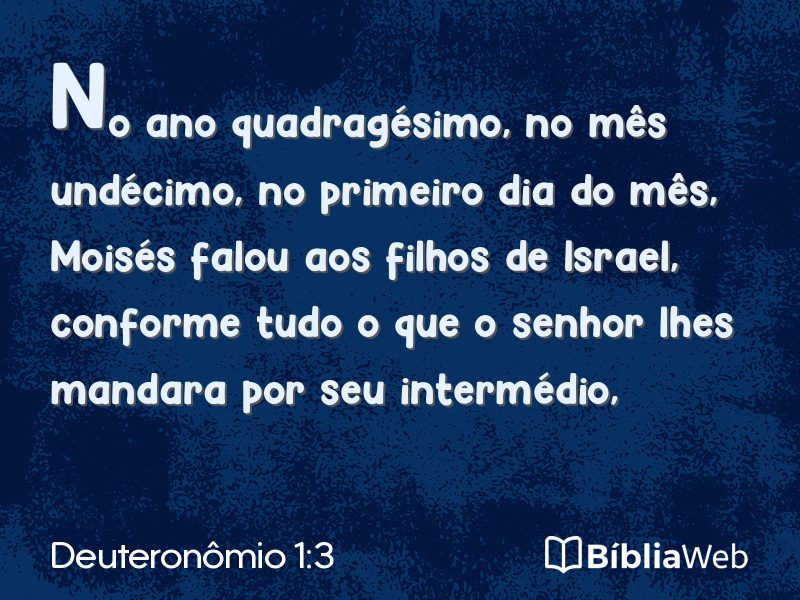 Deuteronômio 1:3 em imagem para compartilhar