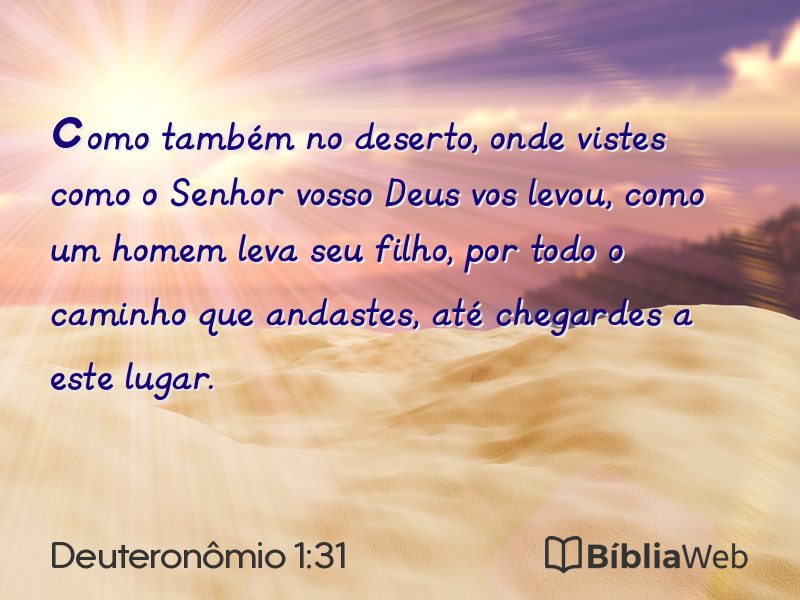 Deuteronômio 1:31 em imagem para compartilhar