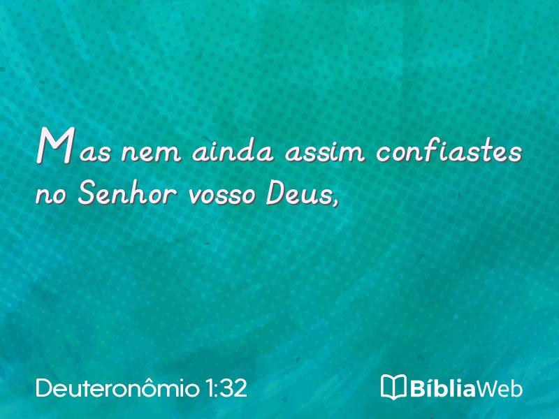 Deuteronômio 1:32 em imagem para compartilhar