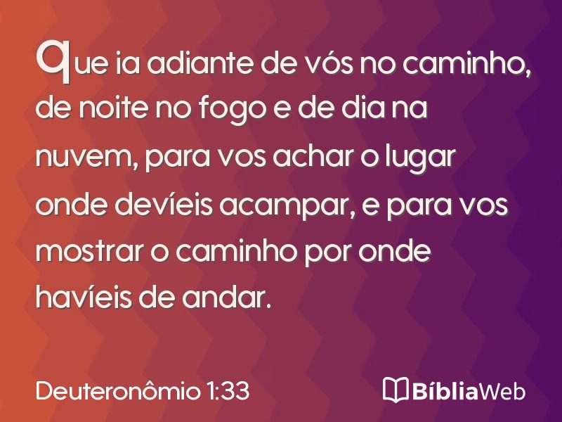 Deuteronômio 1:33 em imagem para compartilhar