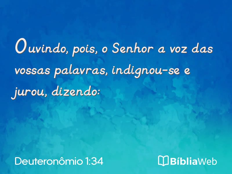 Deuteronômio 1:34 em imagem para compartilhar