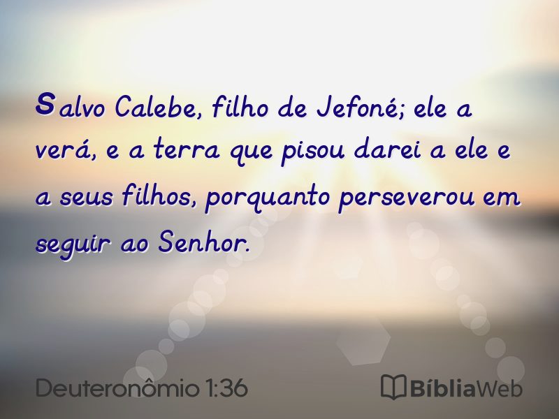 Deuteronômio 1:36 em imagem para compartilhar