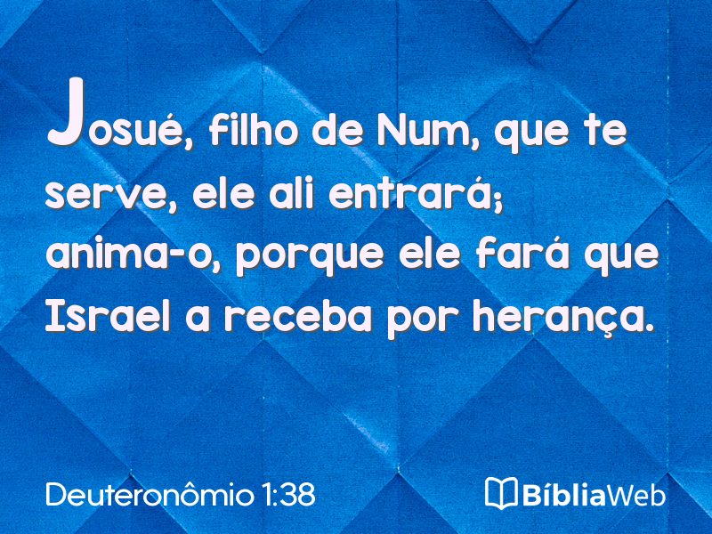 Deuteronômio 1:38 em imagem para compartilhar