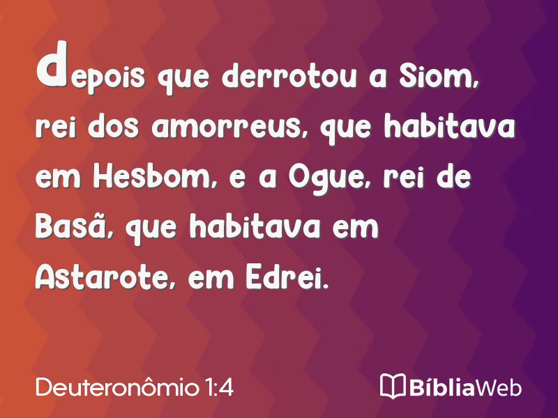 Deuteronômio 1:4 em imagem para compartilhar