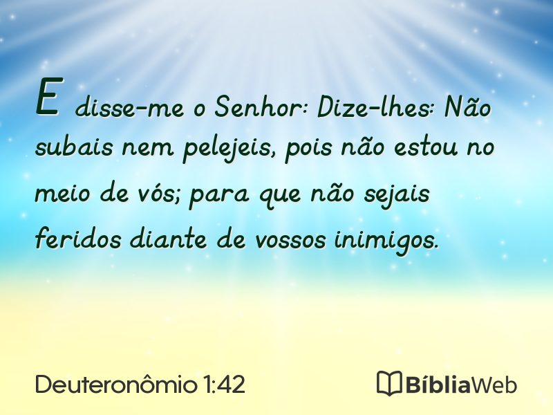 Deuteronômio 1:42 em imagem para compartilhar