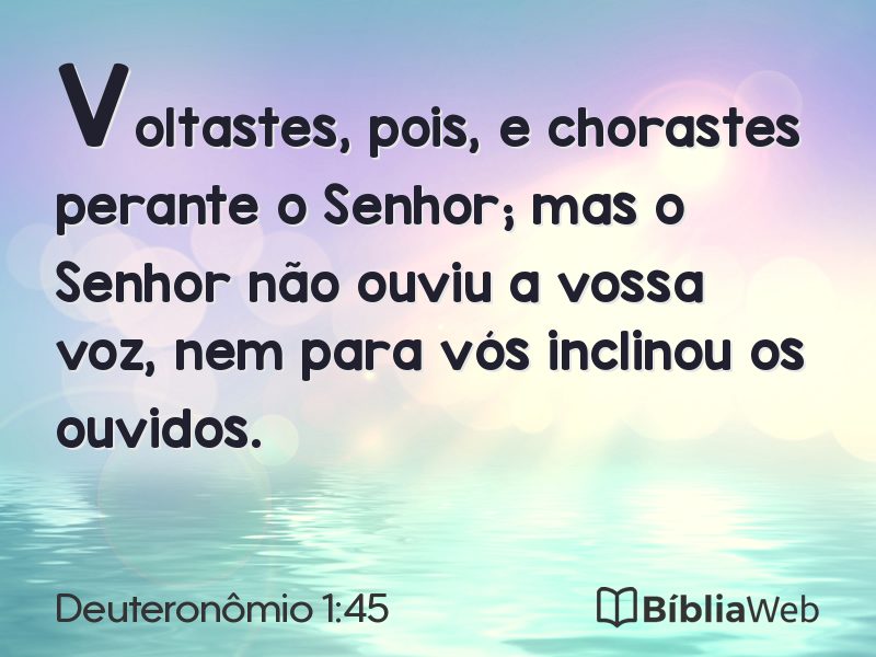 Deuteronômio 1:45 em imagem para compartilhar