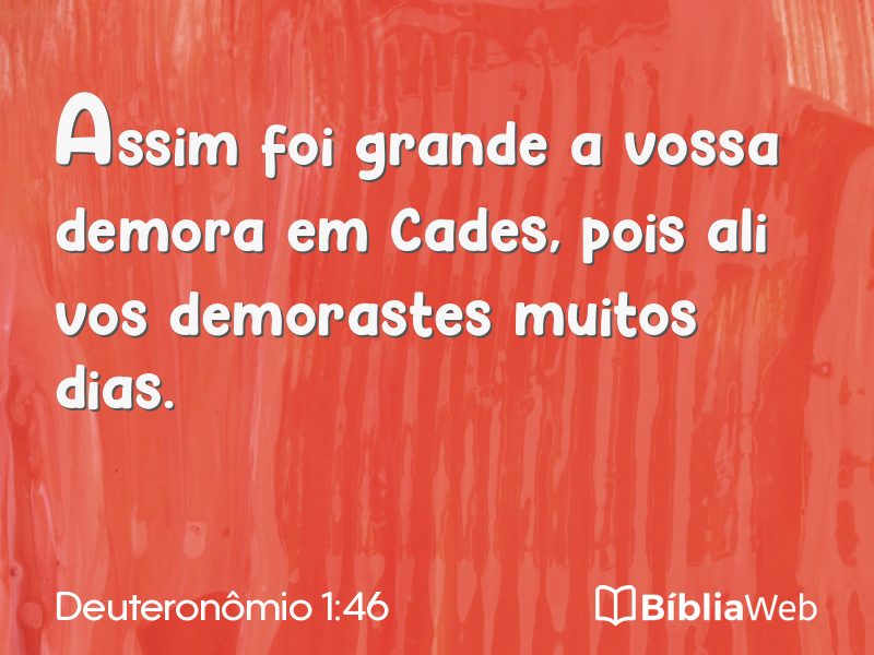 Deuteronômio 1:46 em imagem para compartilhar