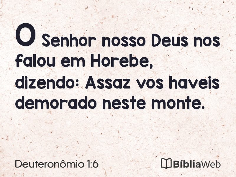 Deuteronômio 1:6 em imagem para compartilhar