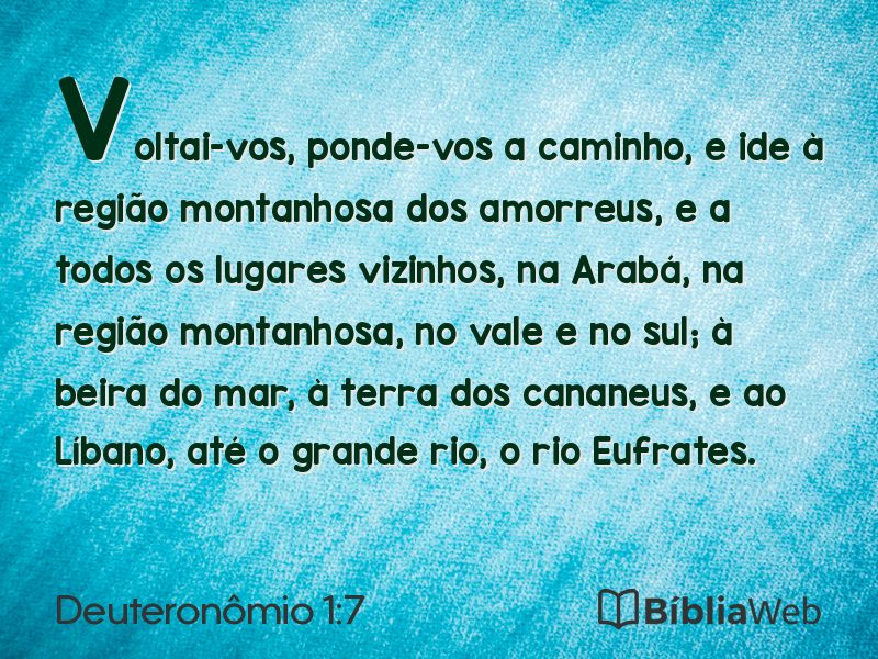 Deuteronômio 1:7 em imagem para compartilhar